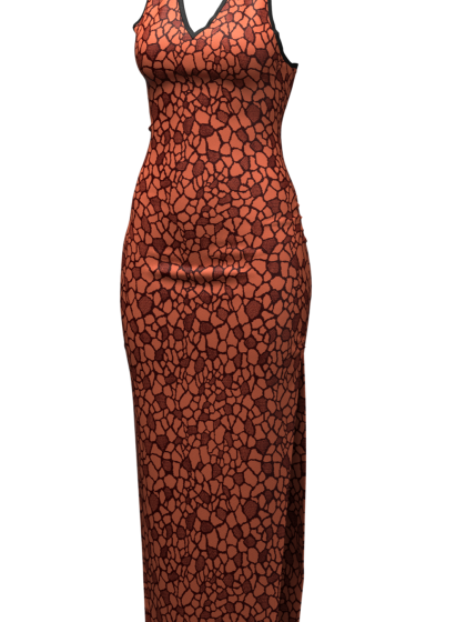 Jacquard Dress - Brown