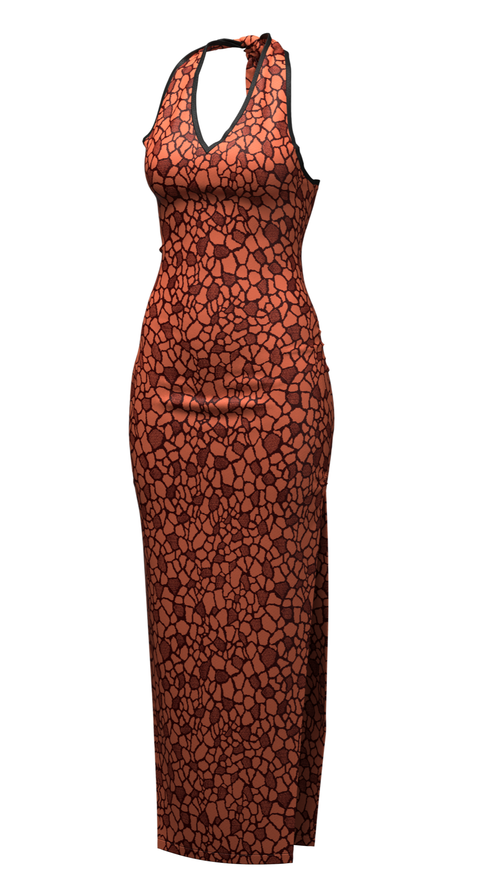 Jacquard Dress - Brown