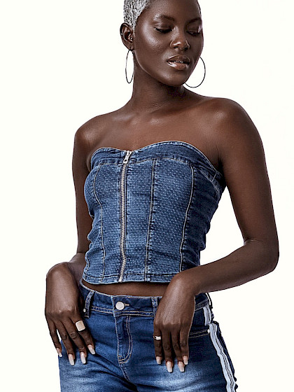 Bandeau Top - Denim Classic