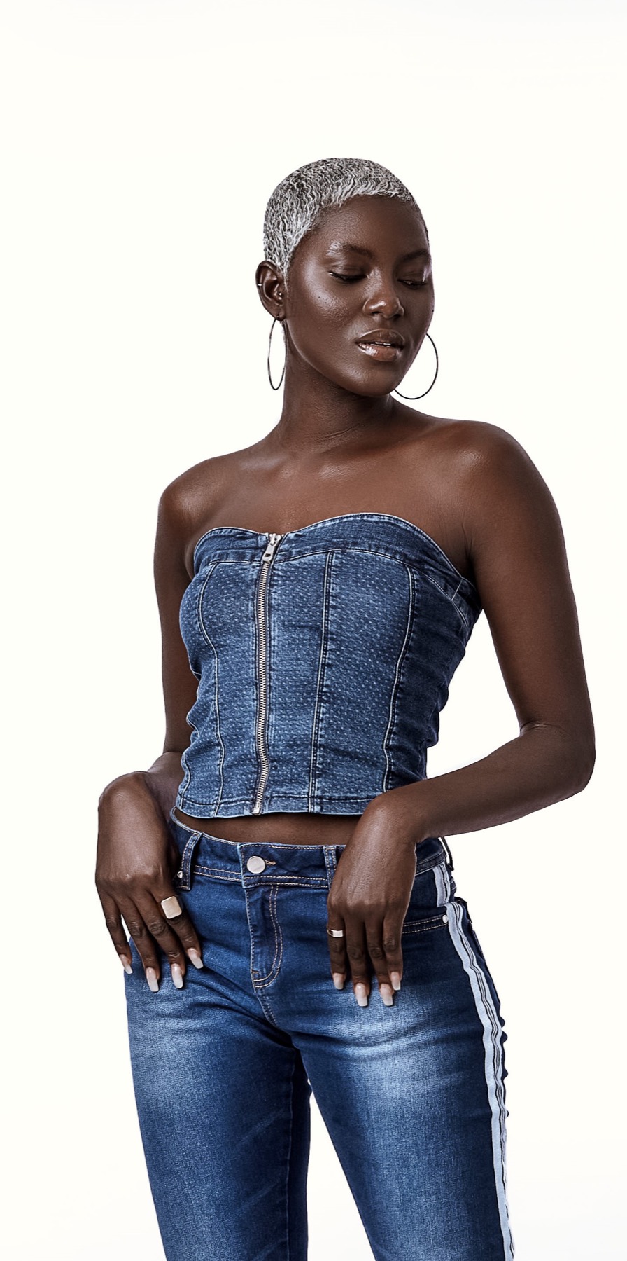 Bandeau Top - Denim Classic