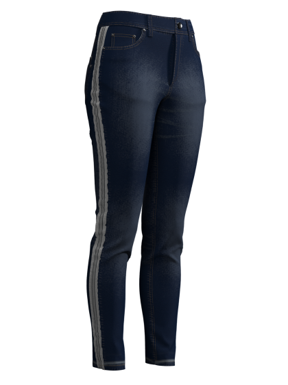 Stripe Jeans - Dark Denim