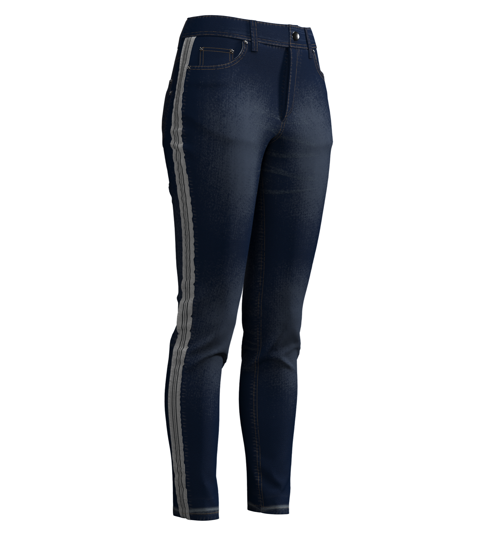 Stripe Jeans - Dark Denim