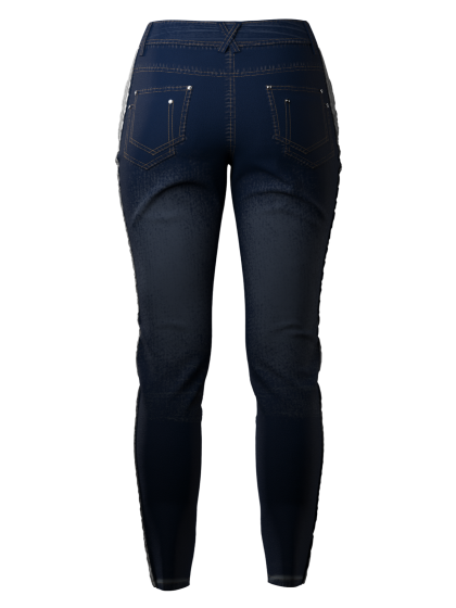 Stripe Jeans - Dark Denim