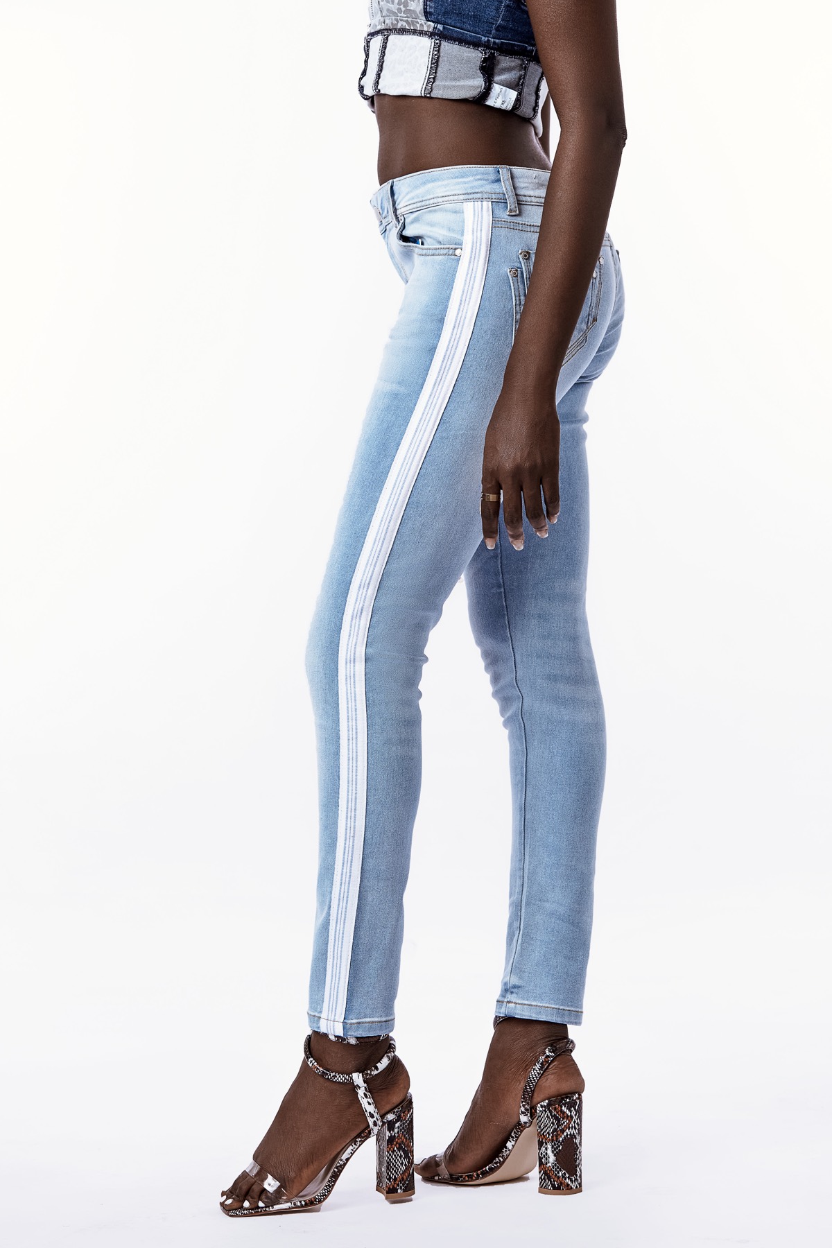 Stripe Jeans - Light-Blue Stripe