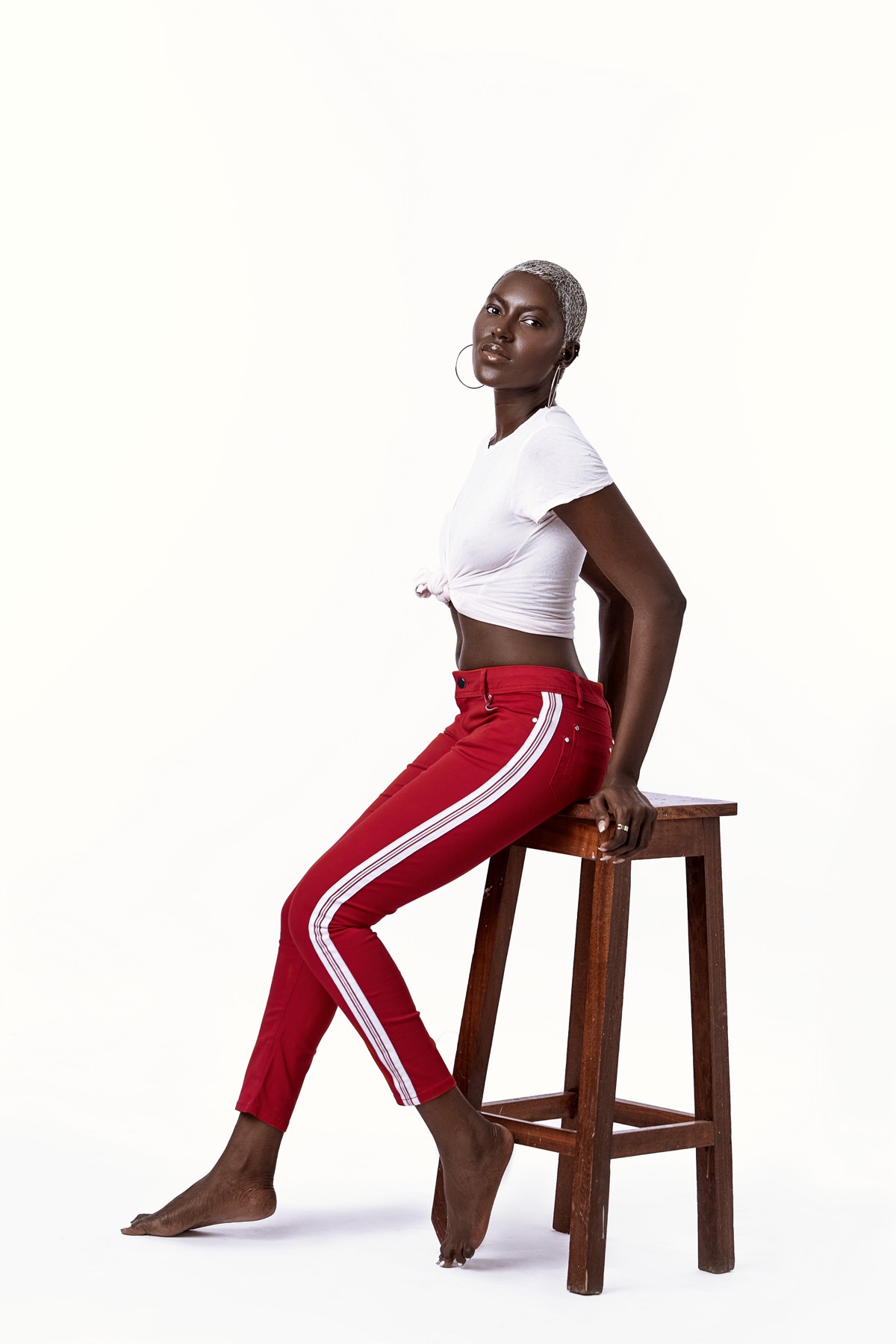 Stripe Jeans - Red Stripe