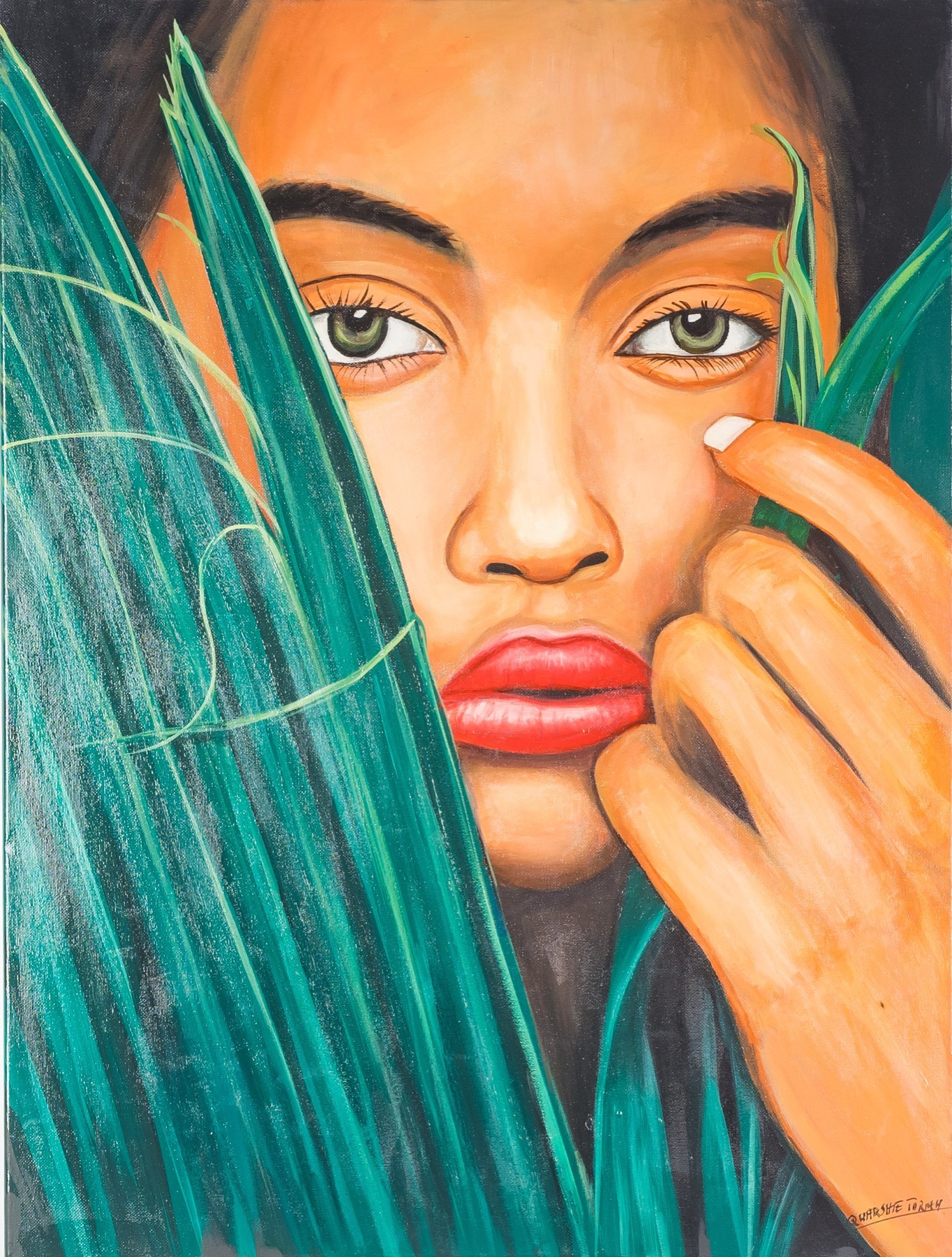 Behind the Leaves - Original Artwork