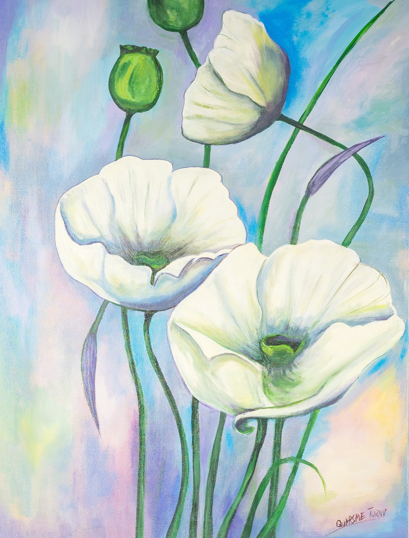 White Poppy - Original Artwork